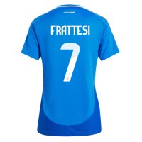 Fotbalové Dres Itálie Davide Frattesi #7 Dámské Domácí ME 2024 Krátký Rukáv